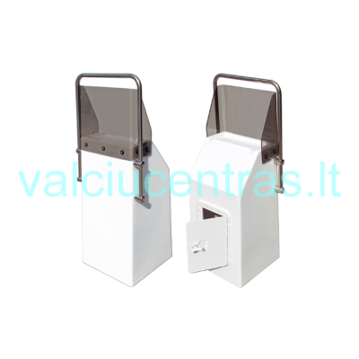 Glass fiber console with front glass